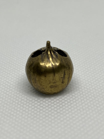 Halloween Pumpkin Brass Lanyard Bead, EDC Paracord Bead.