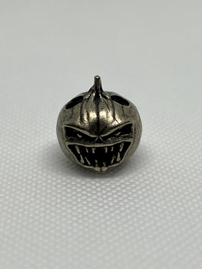 Halloween Pumpkin Brass Lanyard Bead, EDC Paracord Bead.