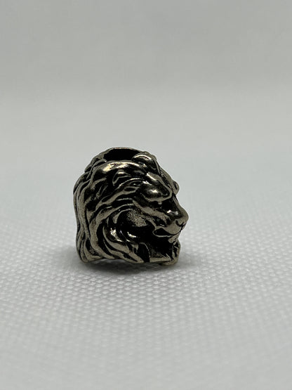 Brass Lion Lanyard Bead, EDC Paracord Bead.