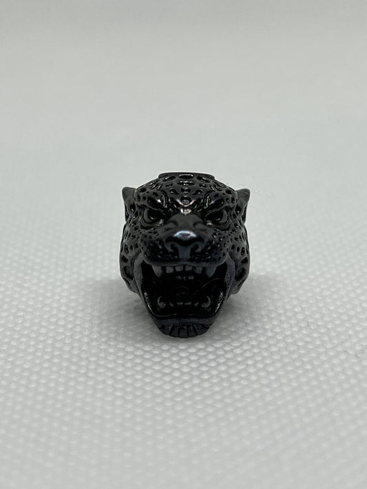 Brass Leopard Lanyard Bead, EDC Paracord Bead.