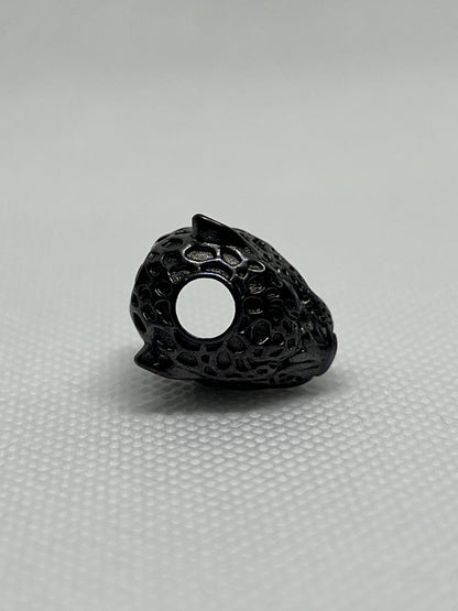 Brass Leopard Lanyard Bead, EDC Paracord Bead.