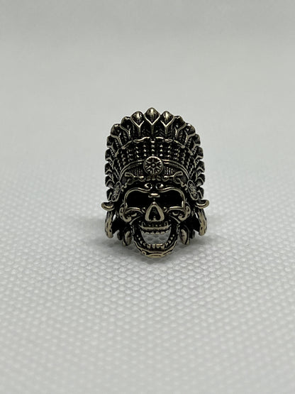Copper Tribal Cheif Skull Lanyard Bead, EDC Paracord Bead.
