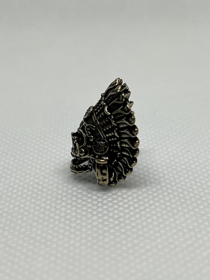 Copper Tribal Cheif Skull Lanyard Bead, EDC Paracord Bead.
