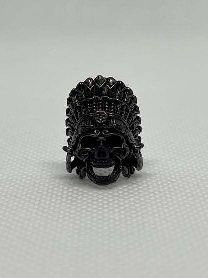 Copper Tribal Cheif Skull Lanyard Bead, EDC Paracord Bead.