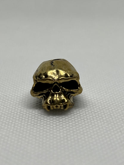 Brass Orcish Warrior Lanyard Bead, EDC Paracord Bead.