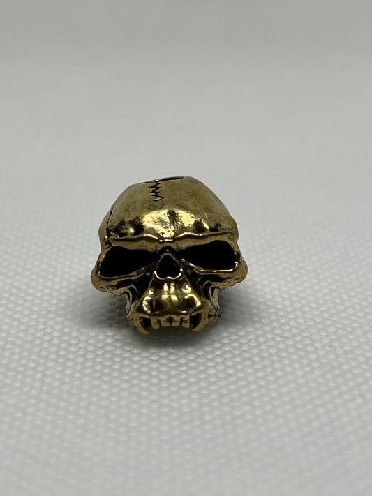 Brass Orcish Warrior Lanyard Bead, EDC Paracord Bead.