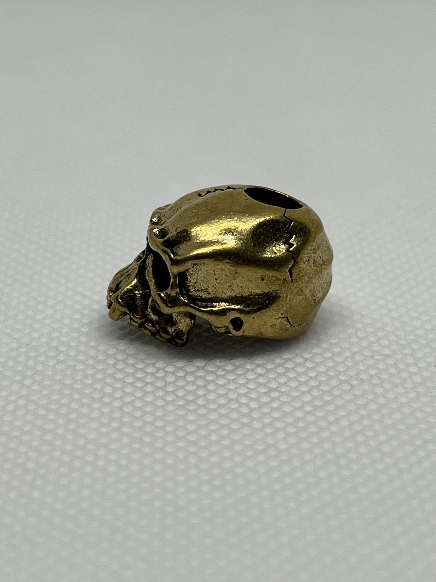 Brass Orcish Warrior Lanyard Bead, EDC Paracord Bead.