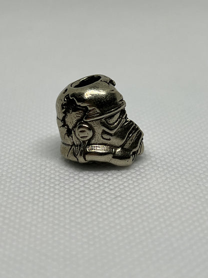 Copper Storm Trooper Death Mask Lanyard Bead, EDC Paracord Bead.