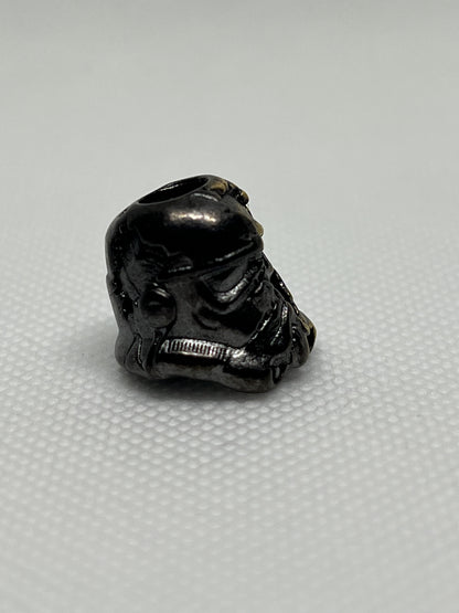Copper Storm Trooper Death Mask Lanyard Bead, EDC Paracord Bead.