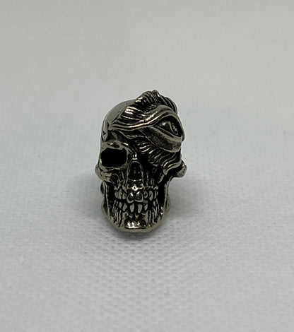 Brass Skull Parasitism Lanyard Bead, EDC Paracord Bead.