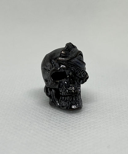 Brass Skull Parasitism Lanyard Bead, EDC Paracord Bead.