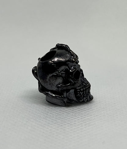 Brass Skull Parasitism Lanyard Bead, EDC Paracord Bead.