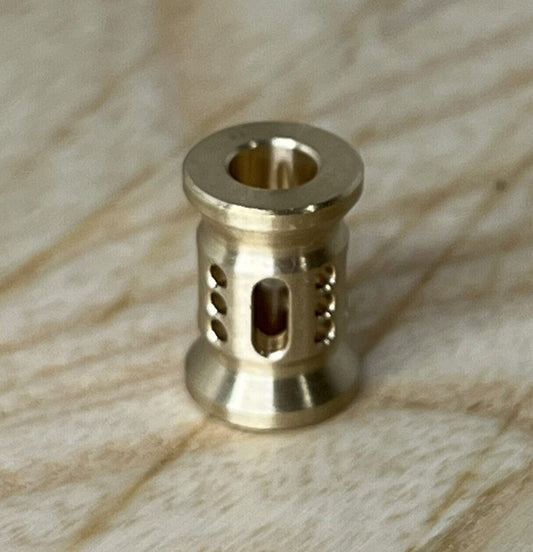 Brass Cylindrical Lanyard Beads, EDC Paracord Beads