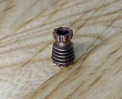 Brass String Column Shaped Lanyard Bead, EDC Paracord Bead.