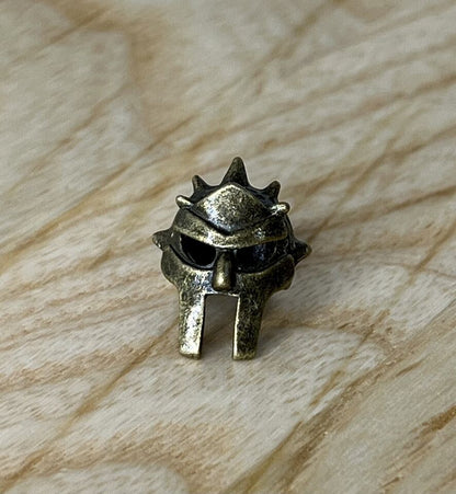 Zinc Alloy Spartan Helmet Lanyard Bead, EDC Paracord Bead.