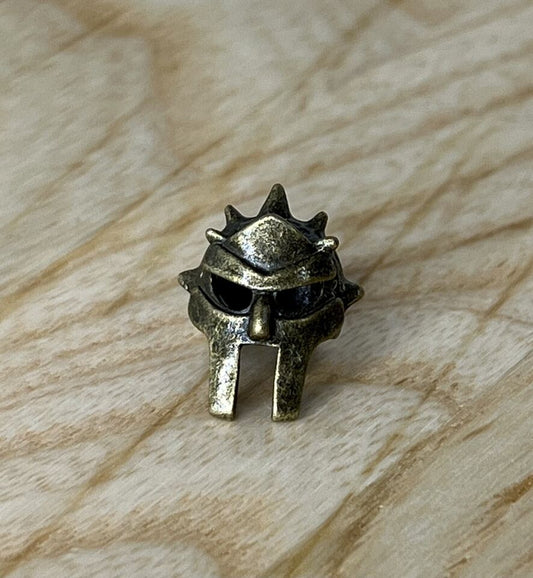 Zinc Alloy Spartan Helmet Lanyard Bead, EDC Paracord Bead.