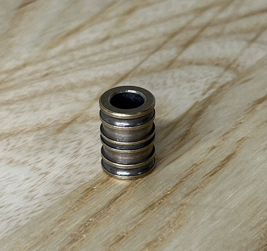 Column Shaped Brass Lanyard Bead, EDC Paracord Bead.